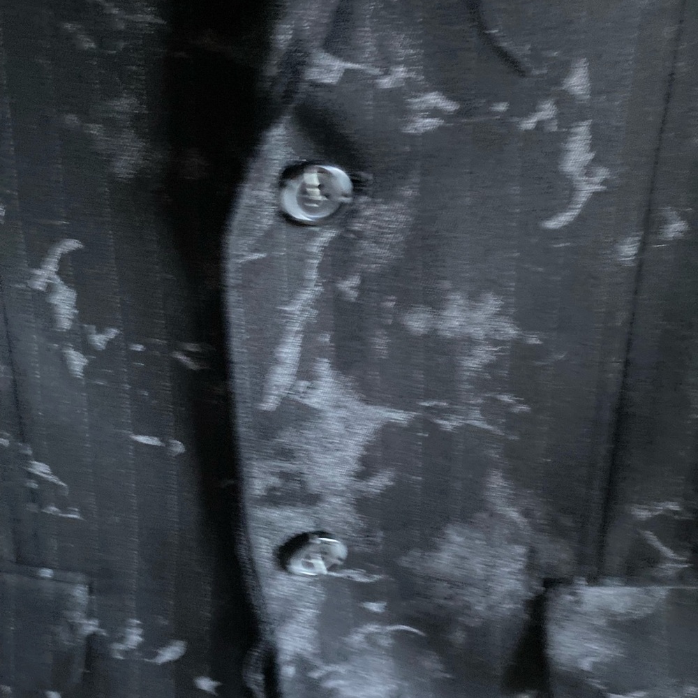 Simon Clark Blazer Men’s S Black Camo Art To Wear Grungy‎ Goth Raw Ham Jacket - Picture 4 of 14